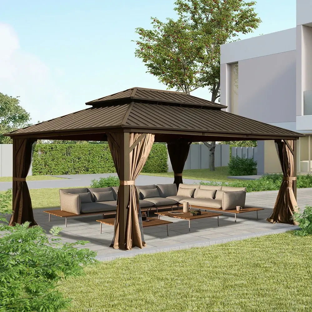 Hardtop Gazebo Classic W/ Netting & Curtain