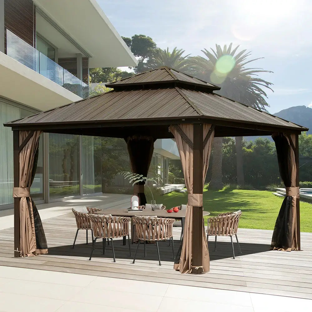 Hardtop Gazebo Classic W/ Netting & Curtain