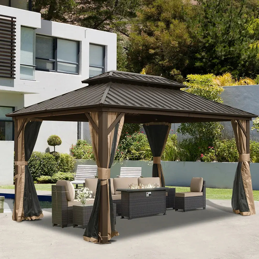 Hardtop Gazebo Classic W/ Netting & Curtain