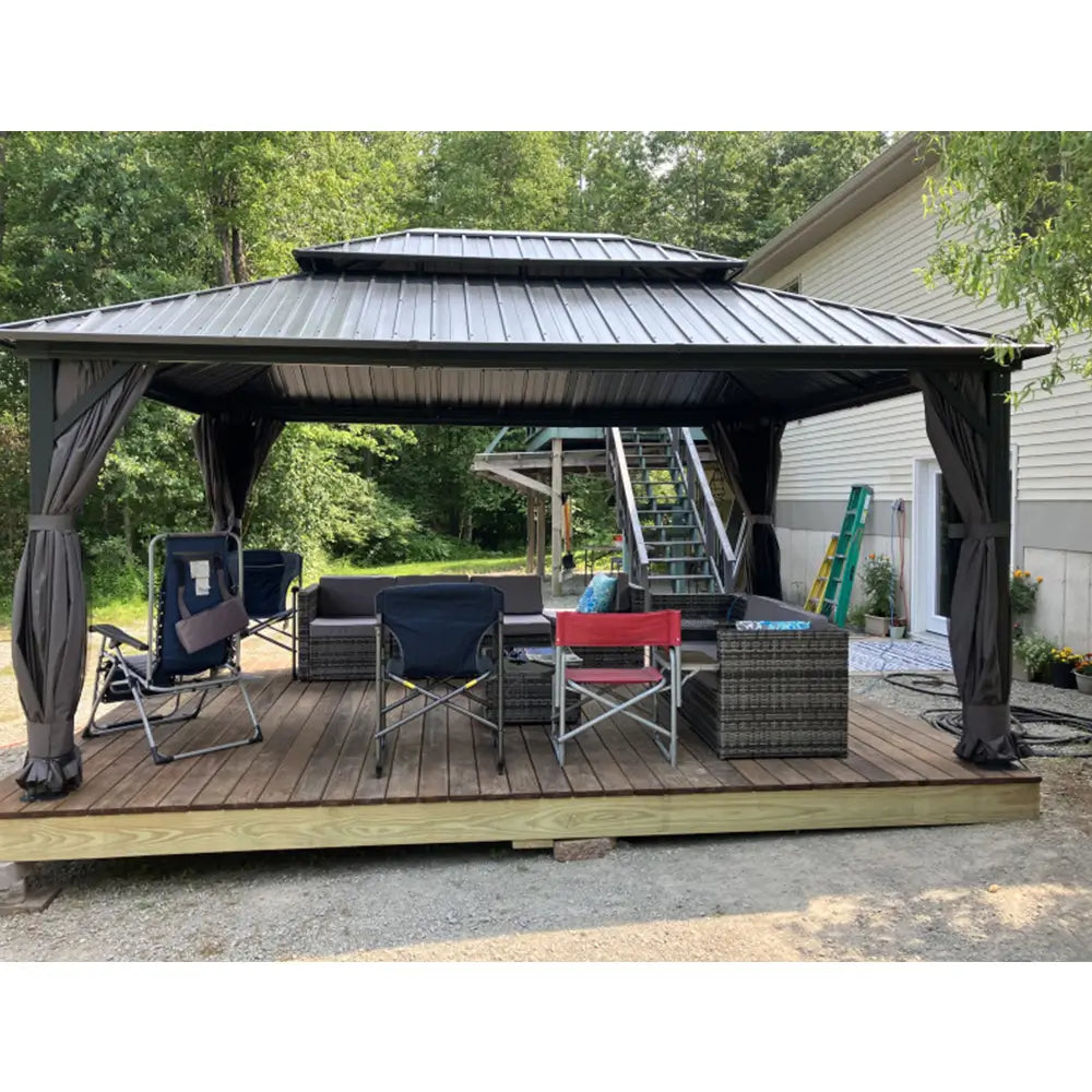 Hardtop Gazebo Classic W/ Netting & Curtain