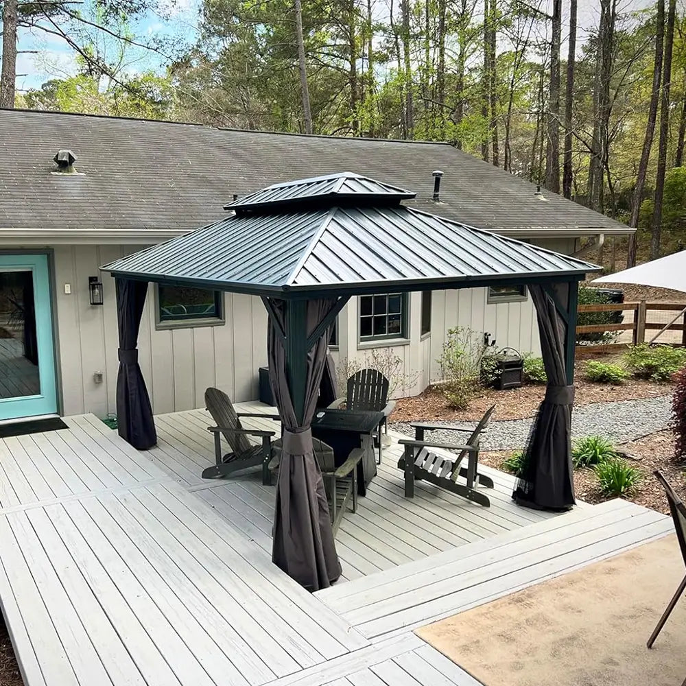 Hardtop Gazebo Classic W/ Netting & Curtain