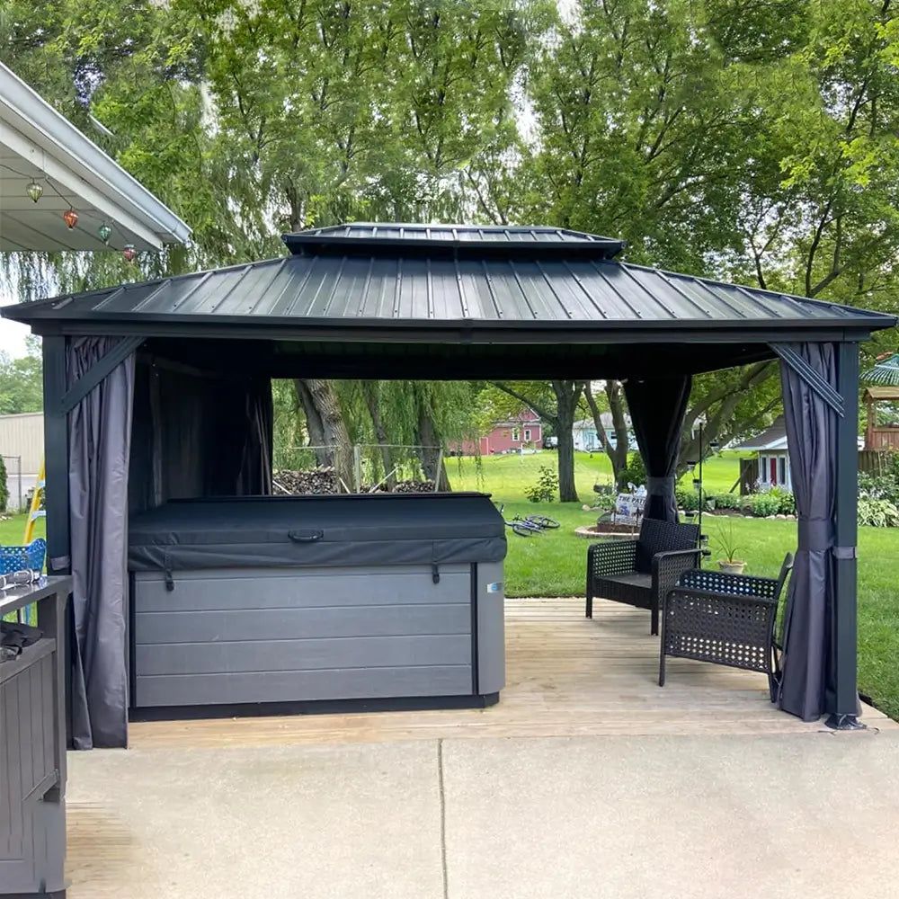 Hardtop Gazebo Classic W/ Netting & Curtain