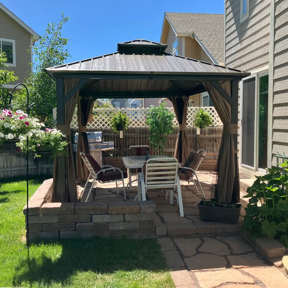 Hardtop Gazebo Classic W/ Netting & Curtain