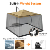 Patioslife Mosquito Net for Cantilever Patio Umbrella – Zippered Bug Netting Enclosure with Weighted Hem, Fits 8–13 ft Umbrellas