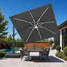 Patioslife Signature Series Rotating Cantilever Patio Umbrella with Adjustable Tilt for Garden & Poolside