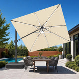 Patioslife Signature Series Rotating Cantilever Patio Umbrella with Adjustable Tilt for Garden & Poolside