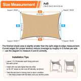 Patioslife Sun Shade Sail – UV Protection Outdoor Patio Canopy with Reinforced Edges