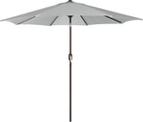 Patioslife 7.5ft grey patio umbrella with crank tilt for outdoor dining table and backyard shade