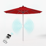 9ft Motorized Patio Umbrella – Remote Control, Easy Tilt Adjustment & Optional Base for Garden, Deck or Poolside Shade