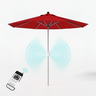 9ft Motorized Patio Umbrella – Remote Control, Easy Tilt Adjustment & Optional Base for Garden, Deck or Poolside Shade