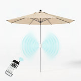 9ft Motorized Patio Umbrella – Remote Control, Easy Tilt Adjustment & Optional Base for Garden, Deck or Poolside Shade