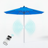9ft Motorized Patio Umbrella – Remote Control, Easy Tilt Adjustment & Optional Base for Garden, Deck or Poolside Shade