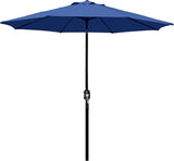 Patioslife 7.5ft navy blue patio umbrella with crank tilt for outdoor table and backyard shade