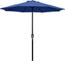 Patioslife 7.5ft navy blue patio umbrella with crank tilt for outdoor table and backyard shade
