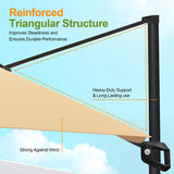 Patioslife Aegis Pro Cantilever Umbrella with LED Lights and Cover, Reinforced & Powder-Coated Aluminium Ribs and Pole — Perfect for Garden & Patio