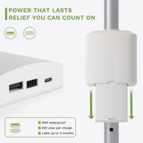 9ft Motorized Patio Umbrella – Remote Control, Easy Tilt Adjustment & Optional Base for Garden, Deck or Poolside Shade