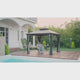 Patioslife Haven | 10' x 12' Grey Hardtop Luxury Gazebo, Aluminium Outdoor Structure with Double Vented Roof & Side Curtains