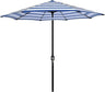 Patioslife 7.5ft blue and white striped patio umbrella for outdoor dining and patio shade