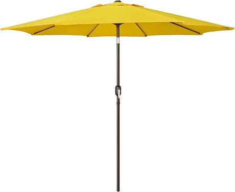 Patioslife 7.5ft yellow patio umbrella with crank tilt for sunny backyard table and outdoor shade